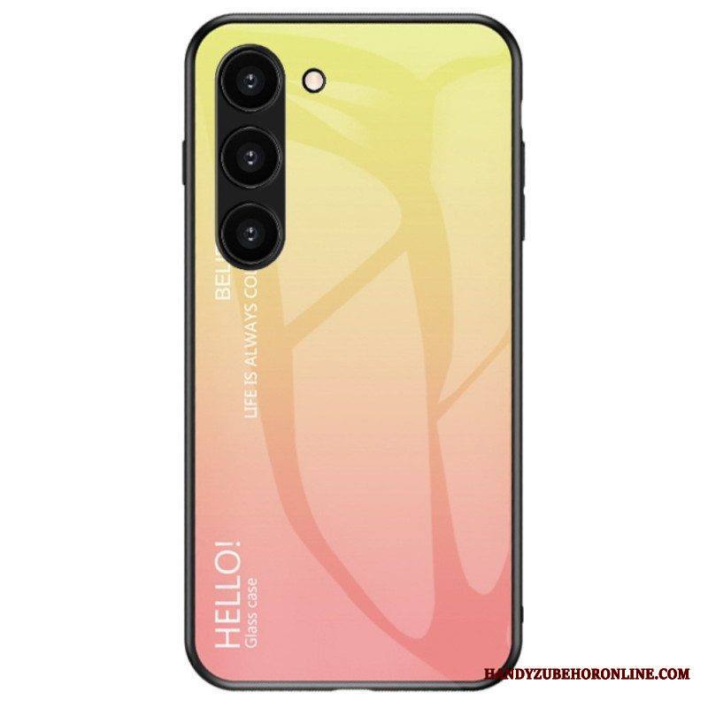 Kuori Samsung Galaxy S23 Plus 5G Karkaistu Lasi Hello
