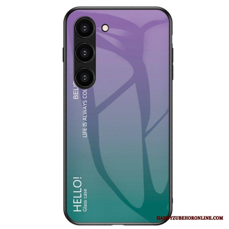 Kuori Samsung Galaxy S23 Plus 5G Karkaistu Lasi Hello