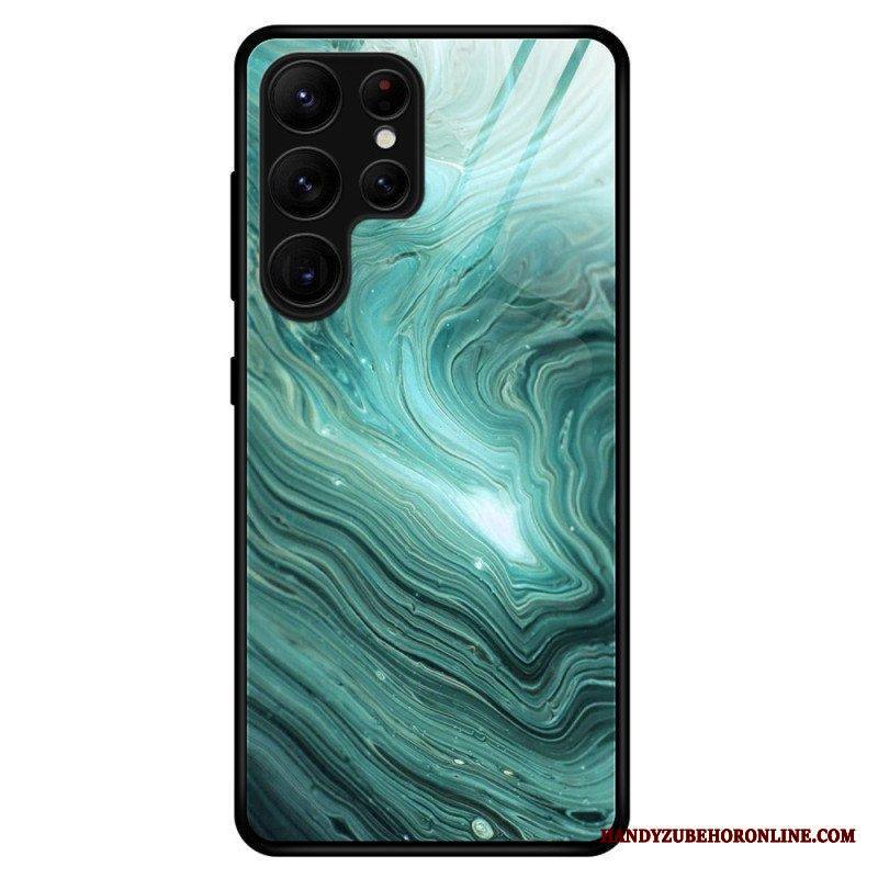 Kuori Samsung Galaxy S23 Ultra 5G Marmorivärit Karkaistu Lasi