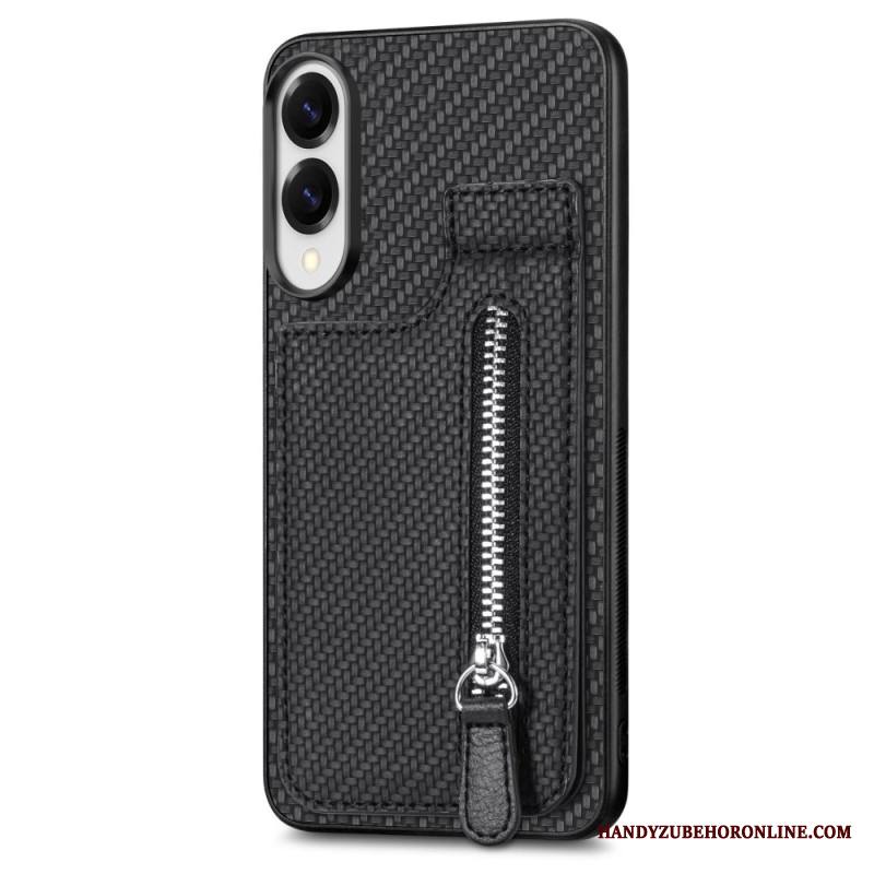 Kuori Samsung Galaxy S25 5g Edge Hiilikuituinen Korttikotelo Ja Kolikkokukkaro