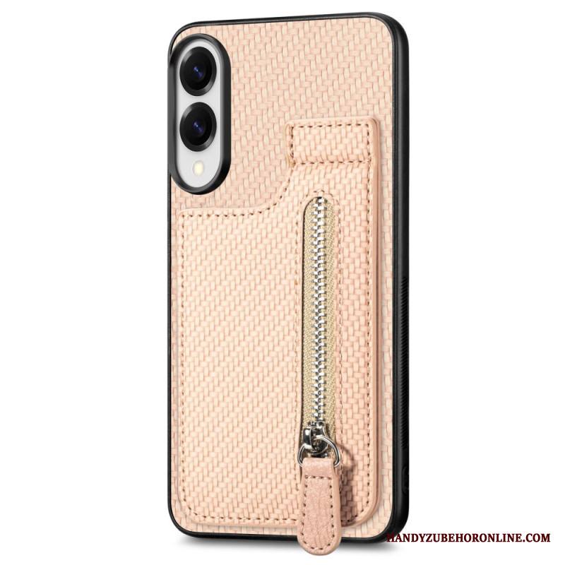 Kuori Samsung Galaxy S25 5g Edge Hiilikuituinen Korttikotelo Ja Kolikkokukkaro