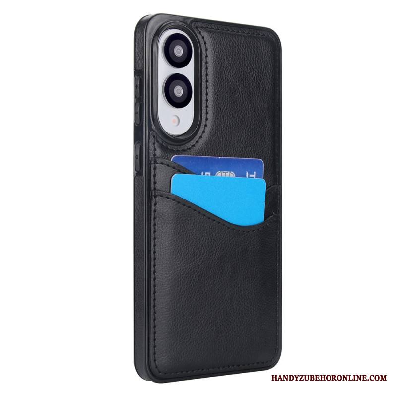 Kuori Samsung Galaxy S25 5g Edge Nahkajäljitelmä Ja Kortti Teline Suojakuori