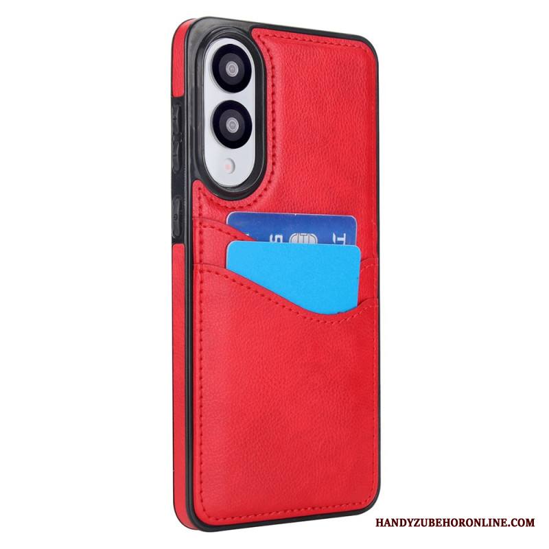 Kuori Samsung Galaxy S25 5g Edge Nahkajäljitelmä Ja Kortti Teline Suojakuori