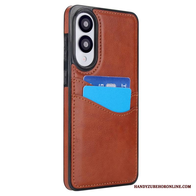 Kuori Samsung Galaxy S25 5g Edge Nahkajäljitelmä Ja Kortti Teline Suojakuori