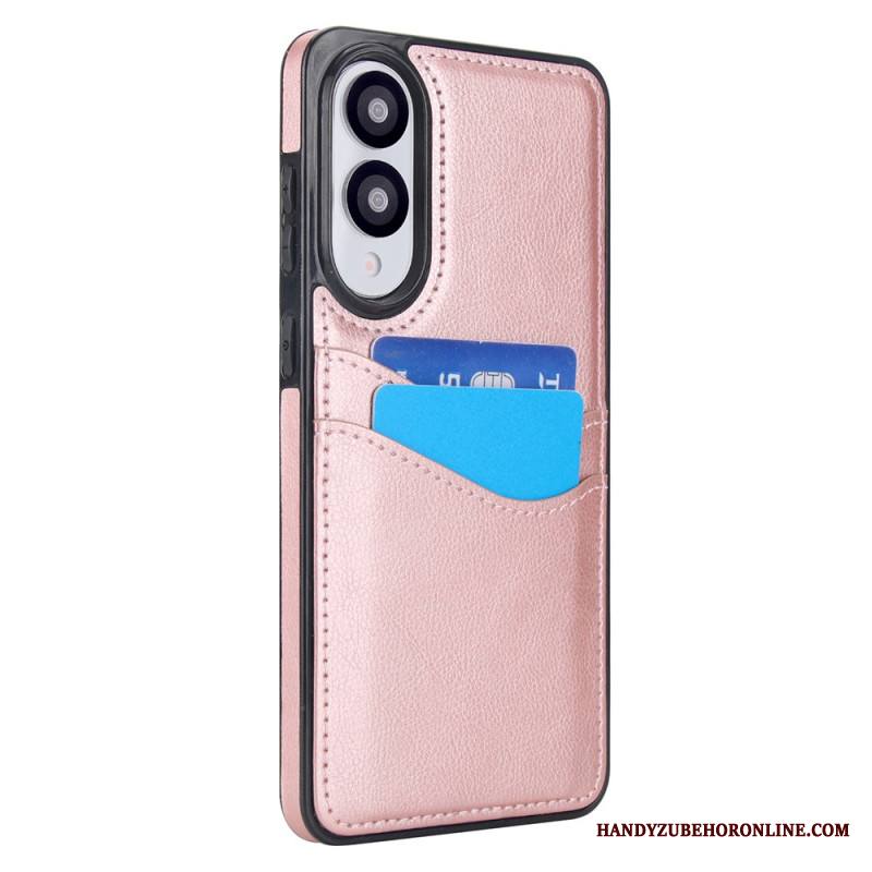 Kuori Samsung Galaxy S25 5g Edge Nahkajäljitelmä Ja Kortti Teline Suojakuori