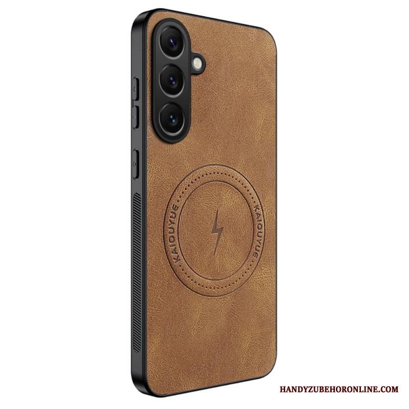 Kuori Samsung Galaxy S25 Fe Magsafe Nappa-nahkaefekti Suojakuori