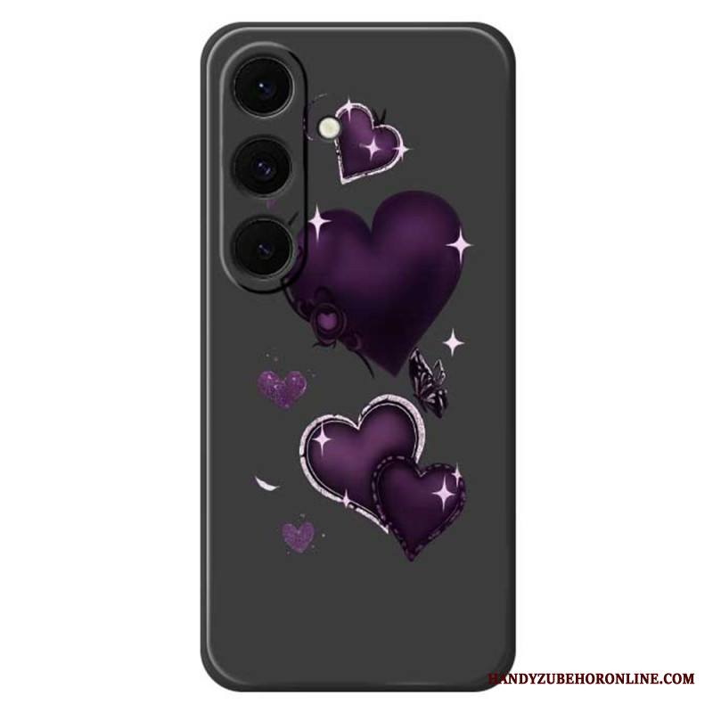 Kuori Samsung Galaxy S25 Fe Purppurasydän-silikoni