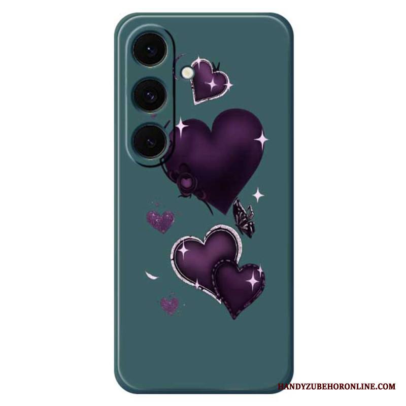 Kuori Samsung Galaxy S25 Fe Purppurasydän-silikoni