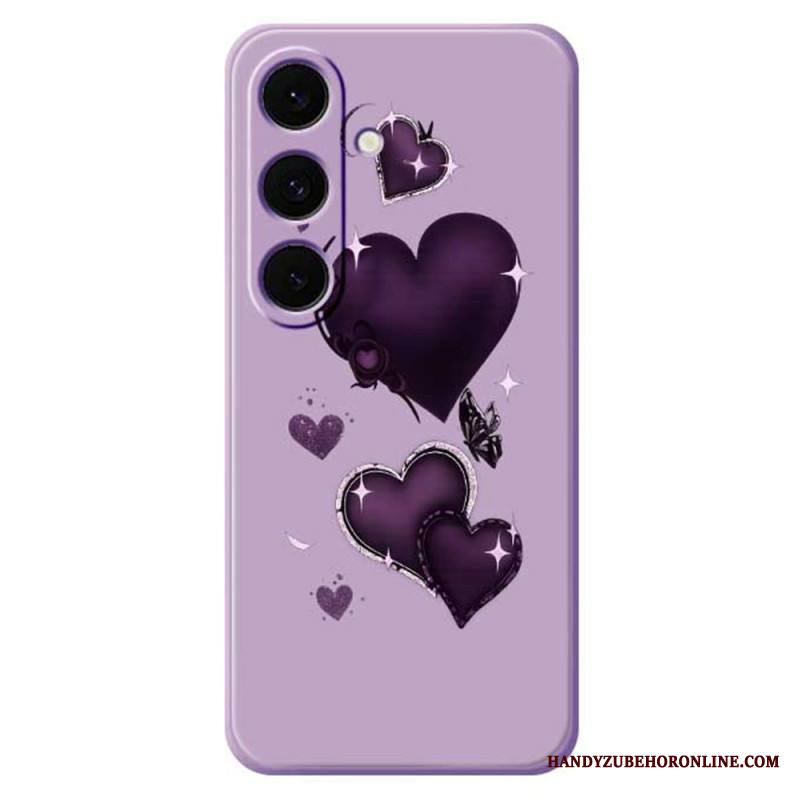 Kuori Samsung Galaxy S25 Fe Purppurasydän-silikoni