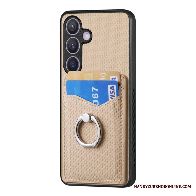 Kuori Samsung Galaxy S25 Plus 5g Hiilikuitukorttikotelo Ja Sormuskotelo