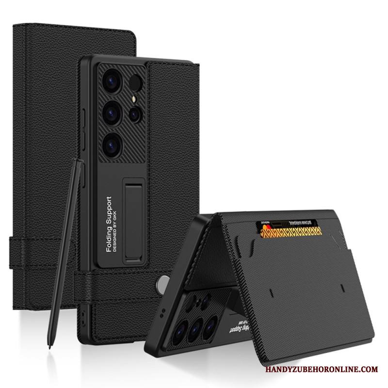 Kuori Samsung Galaxy S25 Ultra 5g Gkk-korttikotelolla Ja Jalustalla