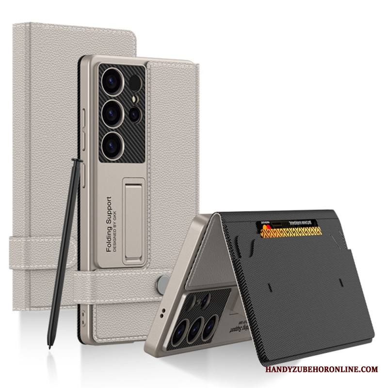 Kuori Samsung Galaxy S25 Ultra 5g Gkk-korttikotelolla Ja Jalustalla