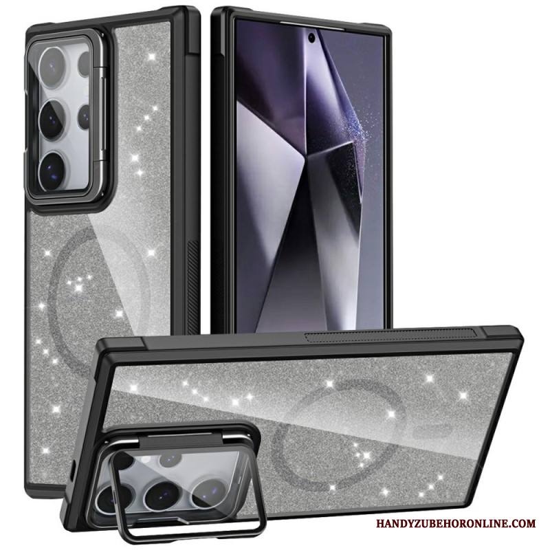 Kuori Samsung Galaxy S25 Ultra 5g Kimallus Sisäänrakennetulla Jalustalla Suojakuori