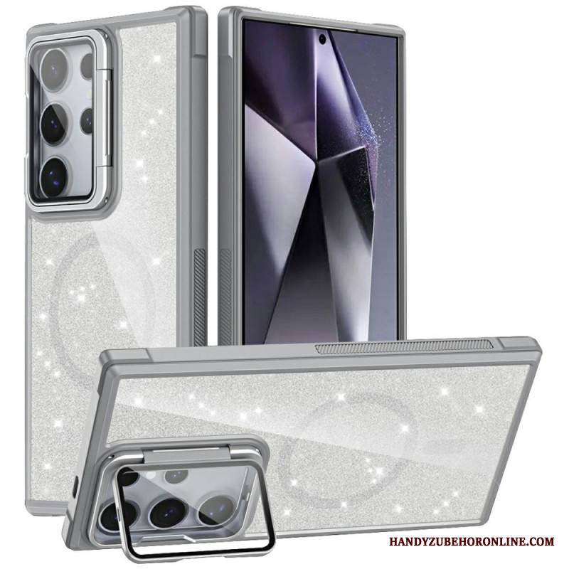 Kuori Samsung Galaxy S25 Ultra 5g Kimallus Sisäänrakennetulla Jalustalla Suojakuori