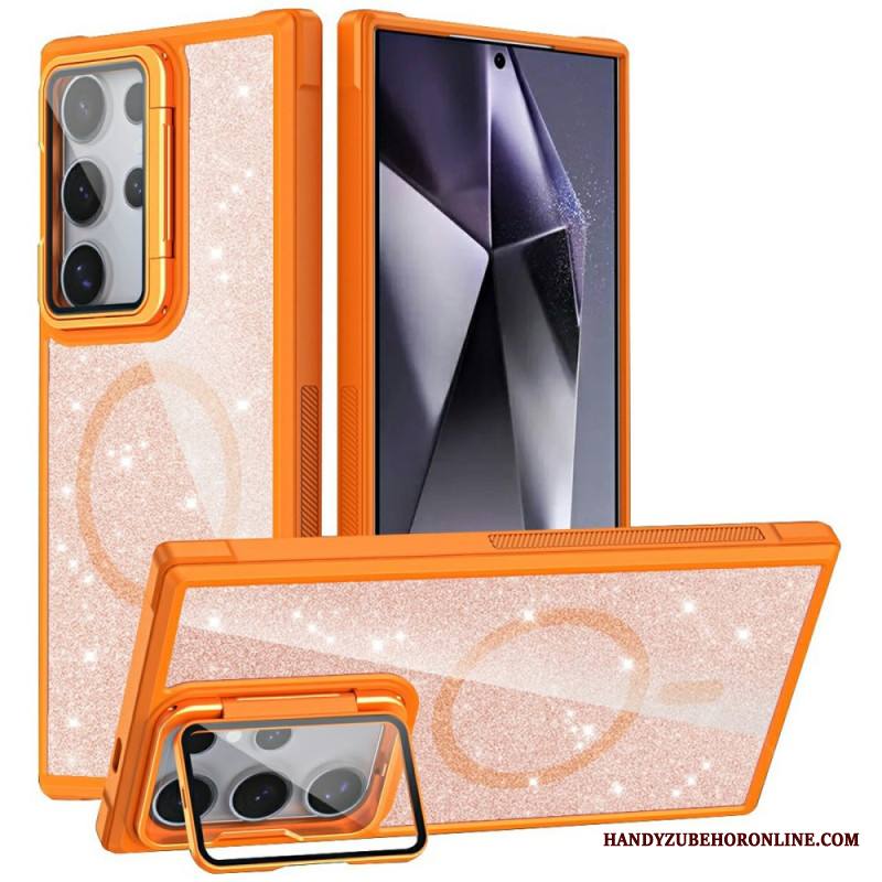 Kuori Samsung Galaxy S25 Ultra 5g Kimallus Sisäänrakennetulla Jalustalla Suojakuori