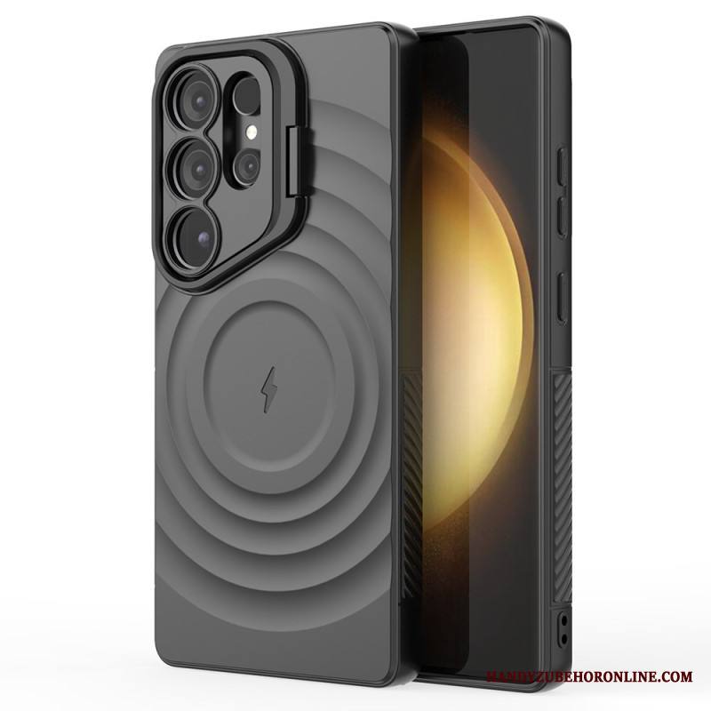 Kuori Samsung Galaxy S25 Ultra 5g Magsafe-yhteensopiva Aaltoileva Muotoilu Jalustalla Suojakuori
