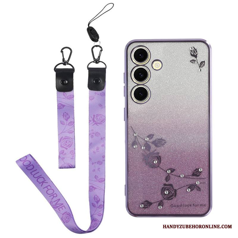 Kuori Samsung Galaxy S26 Kukkia Ja Strasseja Kadem-hihnalla