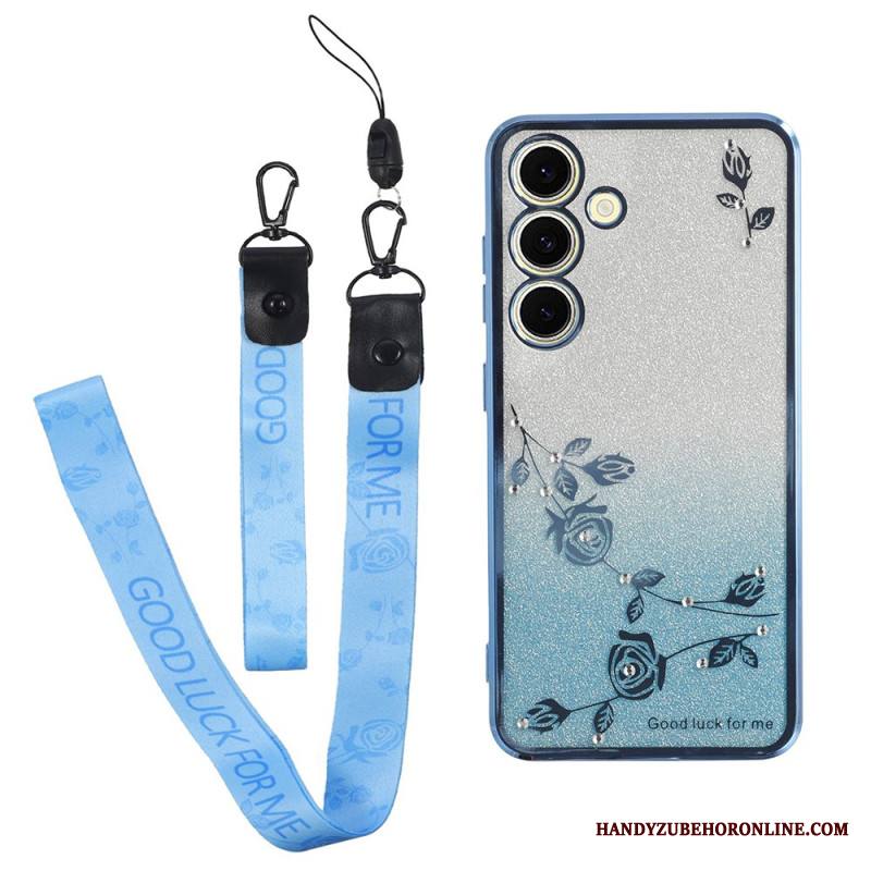 Kuori Samsung Galaxy S26 Kukkia Ja Strasseja Kadem-hihnalla