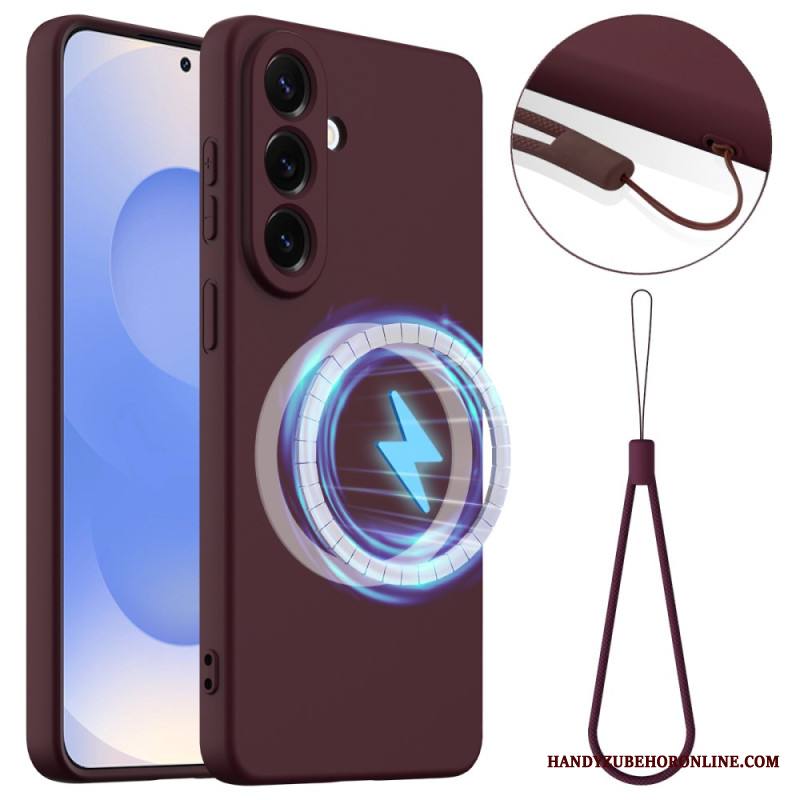 Kuori Samsung Galaxy S26 Nestemäisestä Silikonista Valmistettu Magneettinen Lompakko