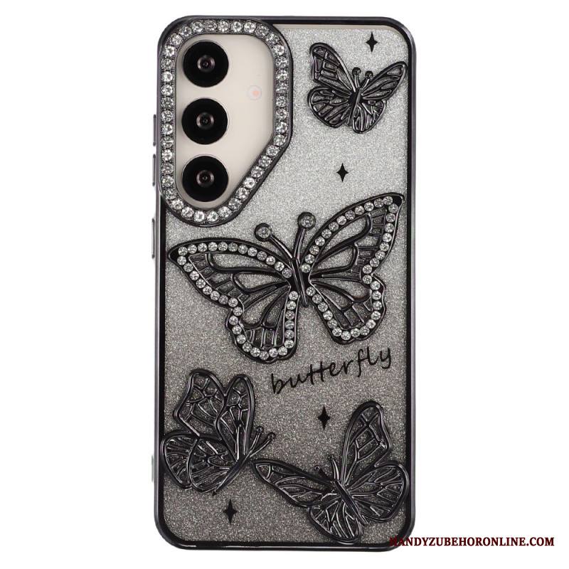 Kuori Samsung Galaxy S26 Plus 3d-perhosia Ja Strassikiviä
