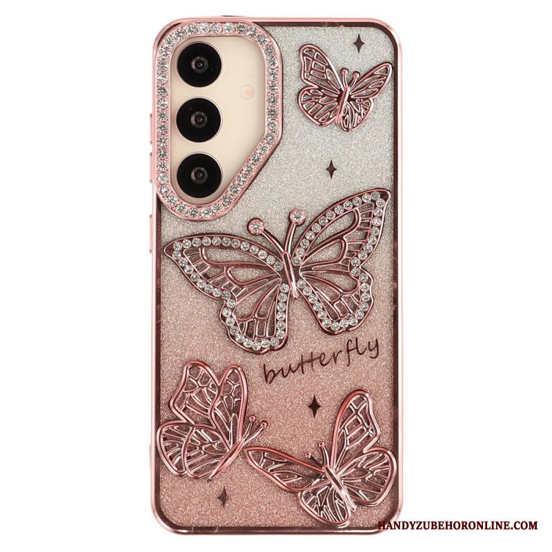 Kuori Samsung Galaxy S26 Plus 3d-perhosia Ja Strassikiviä