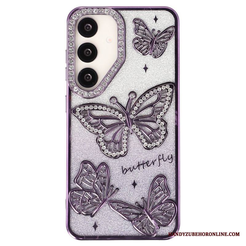 Kuori Samsung Galaxy S26 Plus 3d-perhosia Ja Strassikiviä