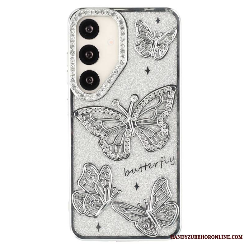 Kuori Samsung Galaxy S26 Plus 3d-perhosia Ja Strassikiviä