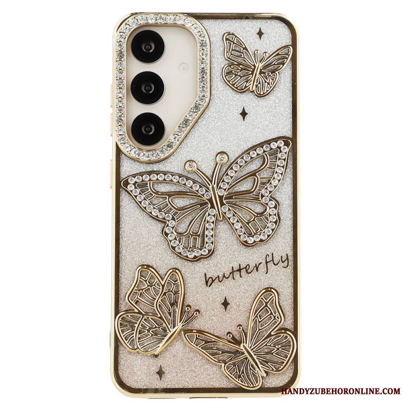 Kuori Samsung Galaxy S26 Plus 3d-perhosia Ja Strassikiviä