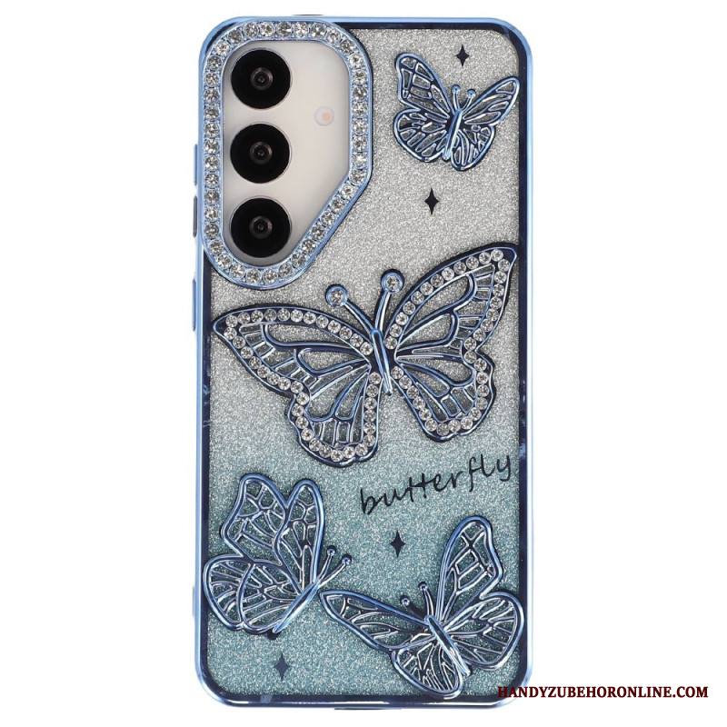 Kuori Samsung Galaxy S26 Plus 3d-perhosia Ja Strassikiviä