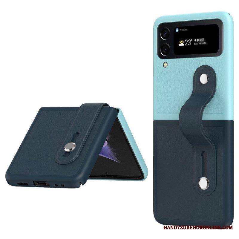 Kuori Samsung Galaxy Z Flip 4 Kotelot Flip Kaksivärinen Hihna