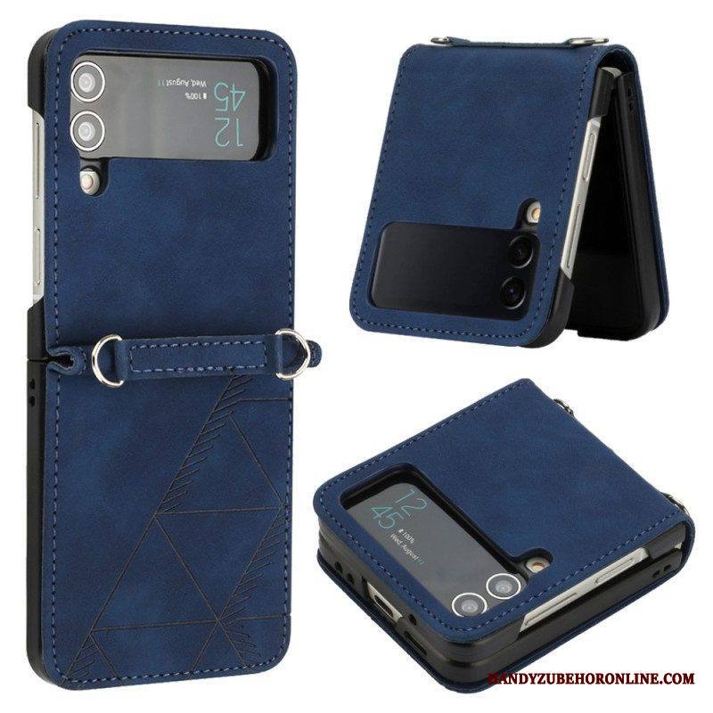 Kuori Samsung Galaxy Z Flip 4 Kotelot Flip Keinonahkaiset Kolmiot