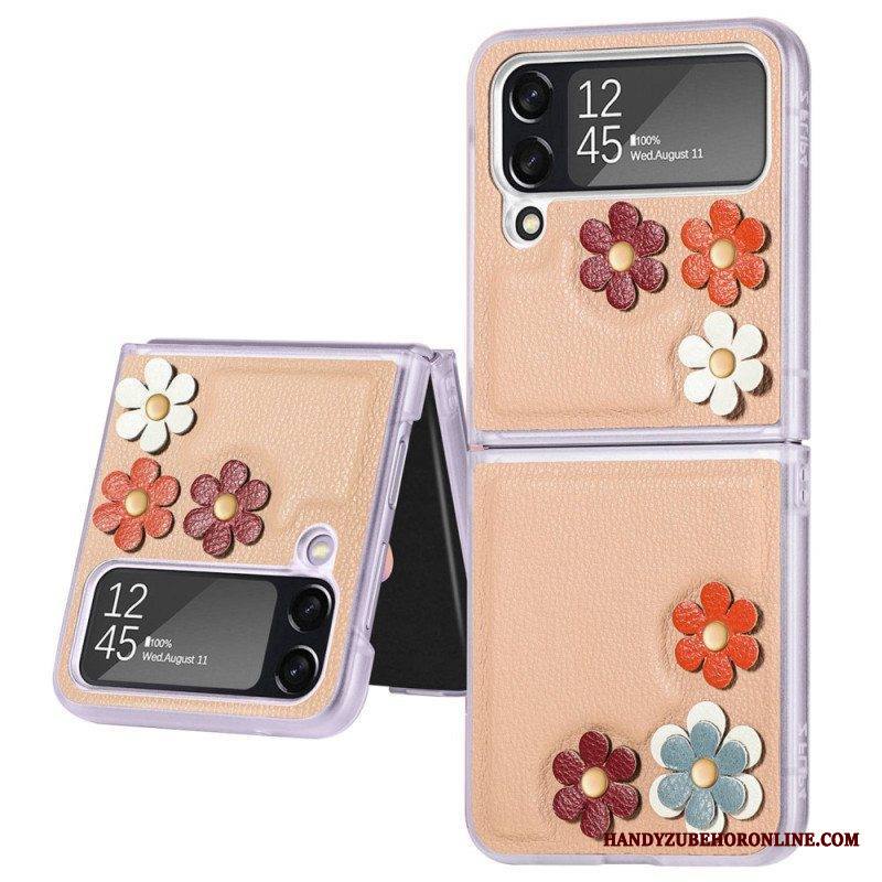 Kuori Samsung Galaxy Z Flip 4 Kotelot Flip Keinonahkaiset Kukat