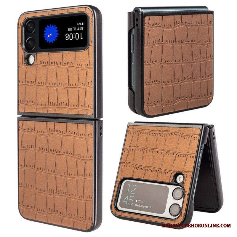 Kuori Samsung Galaxy Z Flip 4 Kotelot Flip Krokotiilin Ihotyyli