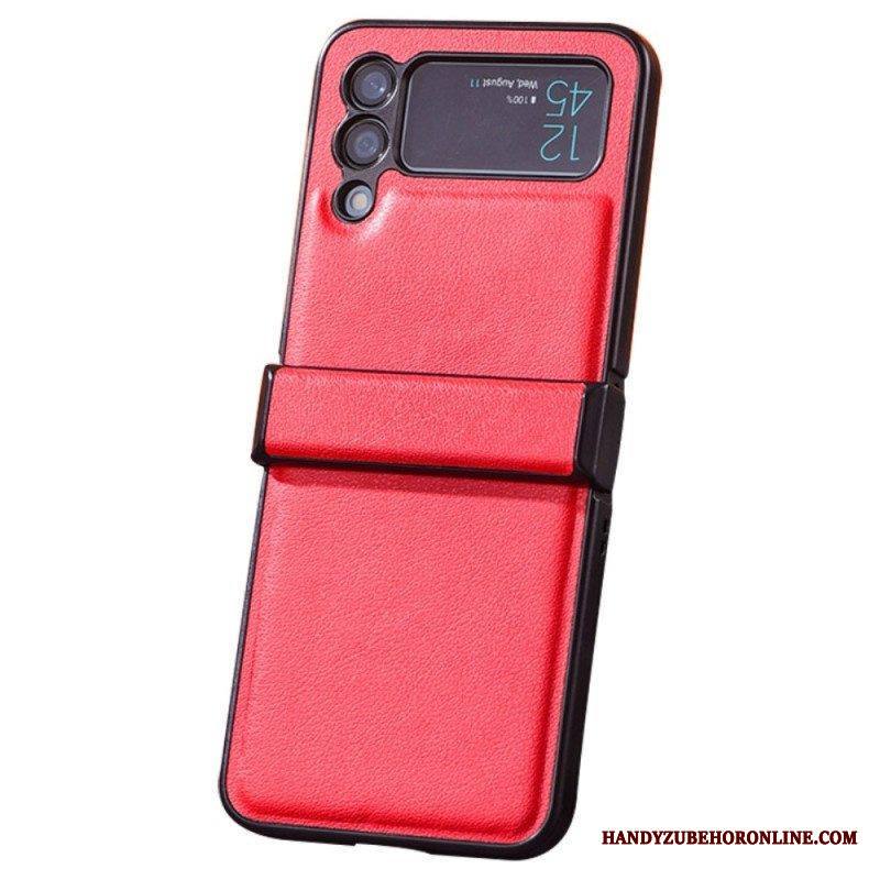Kuori Samsung Galaxy Z Flip 4 Kotelot Flip Nahkaefekti Saranalla
