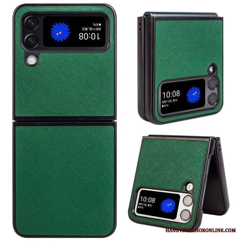 Kuori Samsung Galaxy Z Flip 4 Kotelot Flip Teksturoitu Keinonahka
