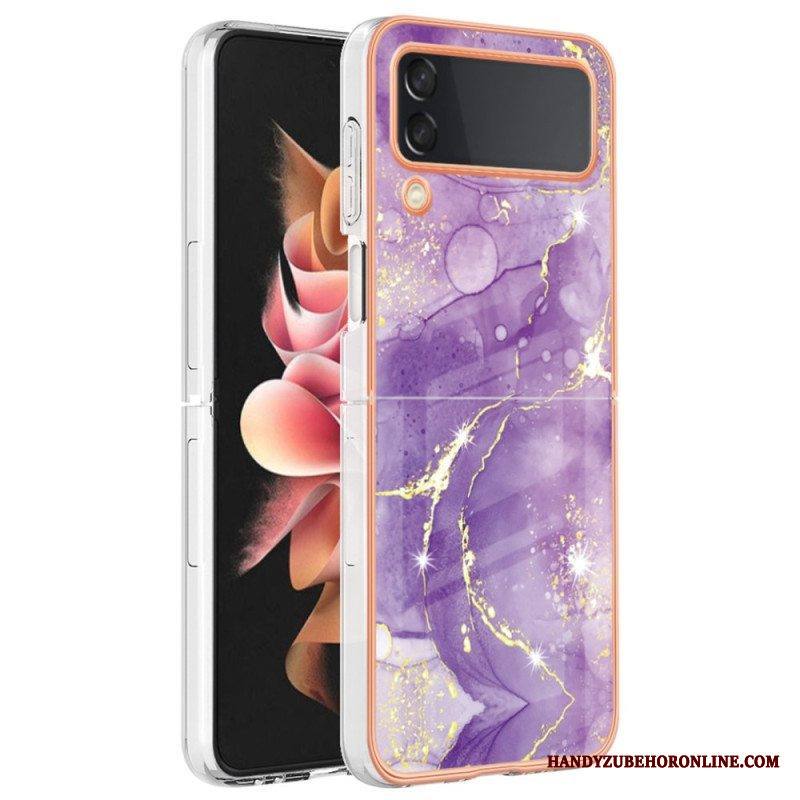 Kuori Samsung Galaxy Z Flip 4 Kotelot Flip Värillinen Marmori