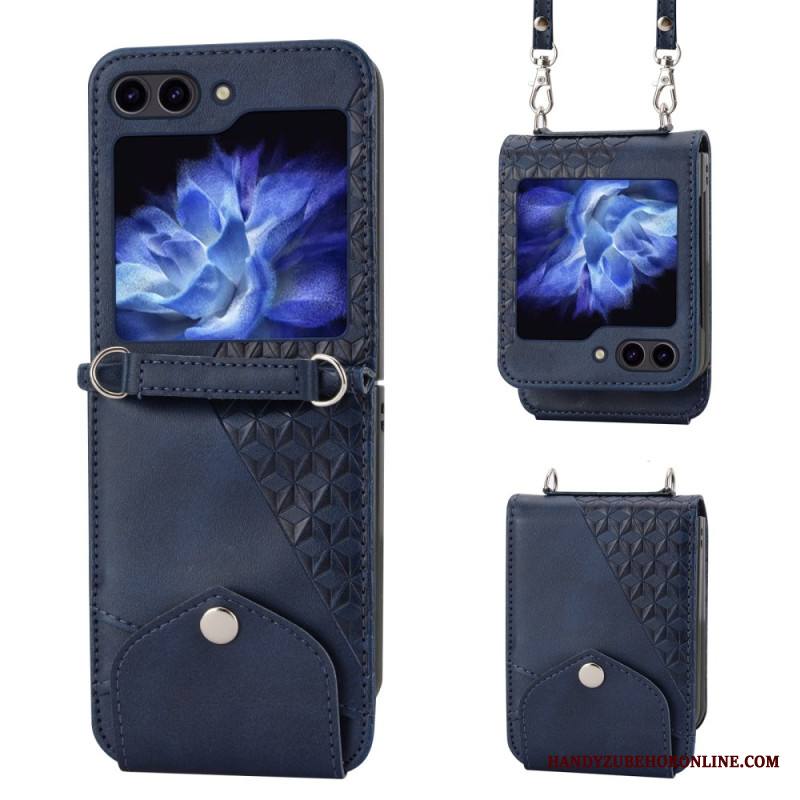 Kuori Samsung Galaxy Z Flip 7 Fe Keinonahkainen Friisi Olkahihnalla Suojakuori