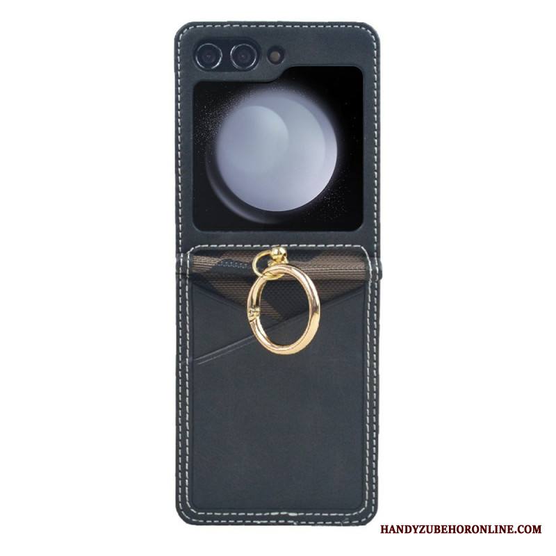 Kuori Samsung Galaxy Z Flip 7 Fe Korttikotelo Ja Metallirengas