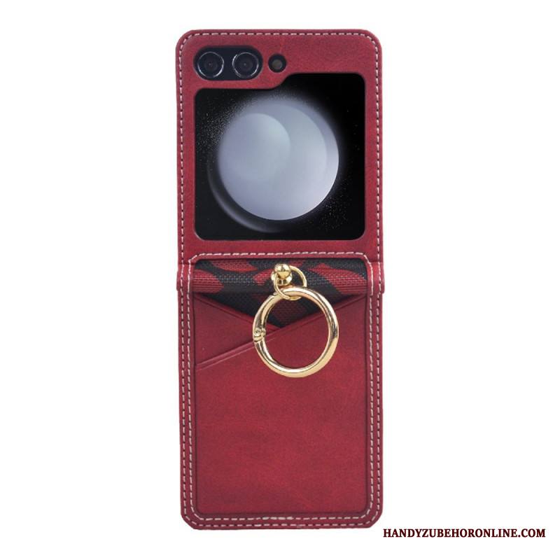 Kuori Samsung Galaxy Z Flip 7 Fe Korttikotelo Ja Metallirengas