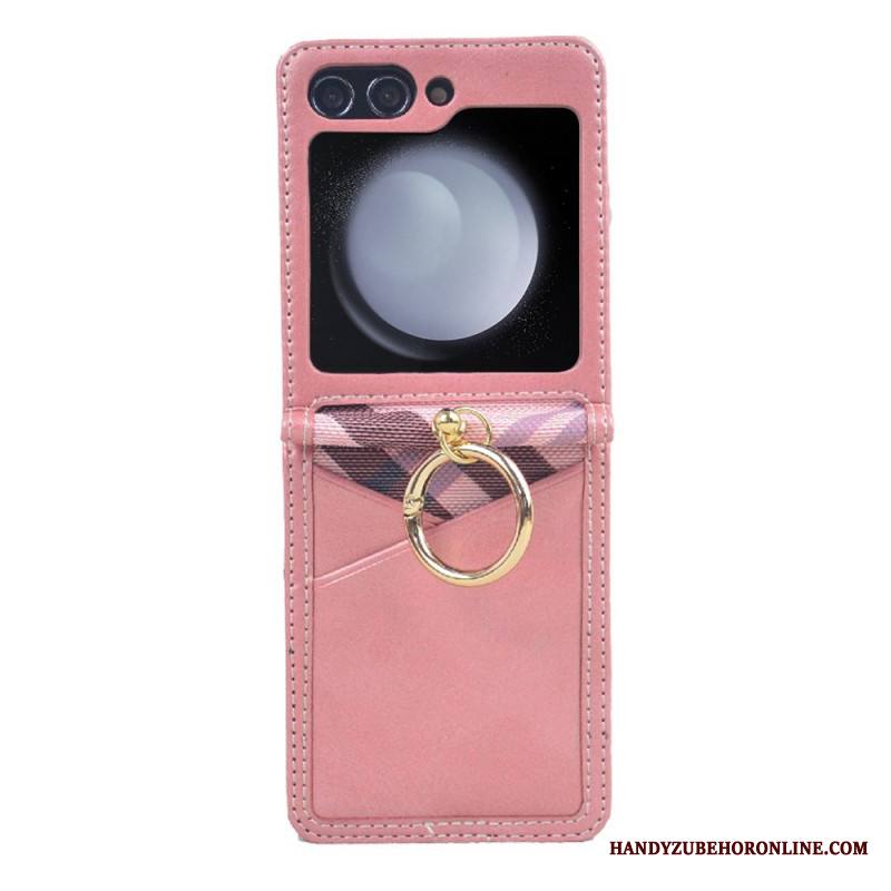 Kuori Samsung Galaxy Z Flip 7 Fe Korttikotelo Ja Metallirengas