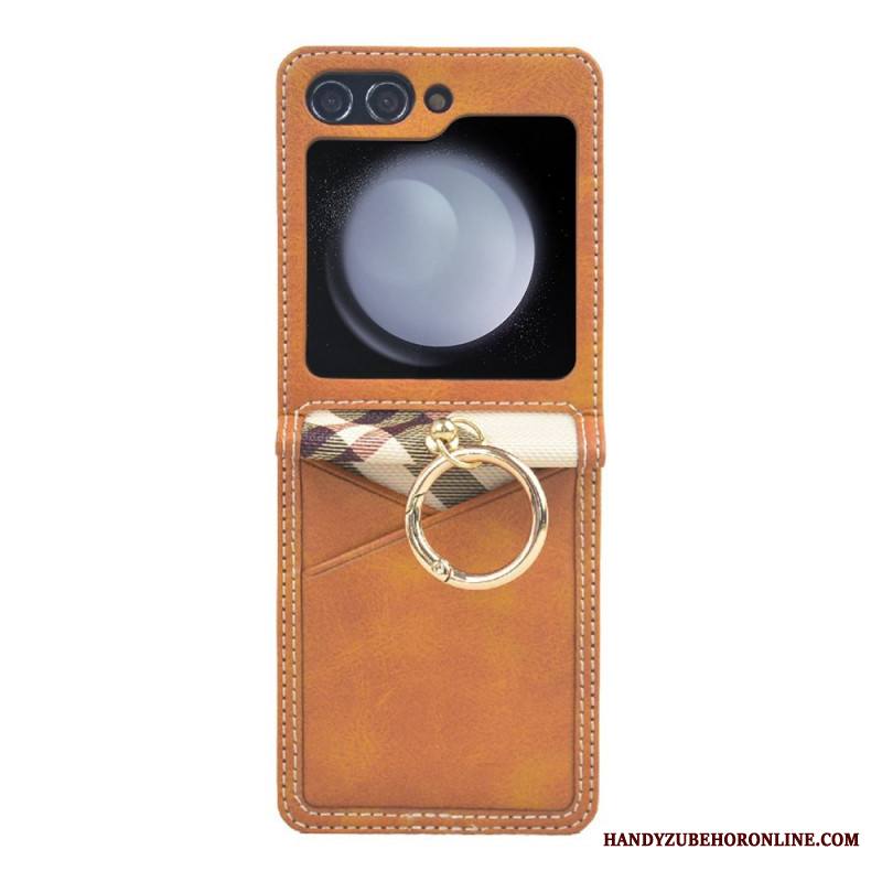 Kuori Samsung Galaxy Z Flip 7 Fe Korttikotelo Ja Metallirengas