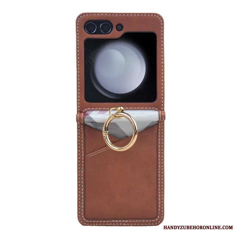 Kuori Samsung Galaxy Z Flip 7 Fe Korttikotelo Ja Metallirengas