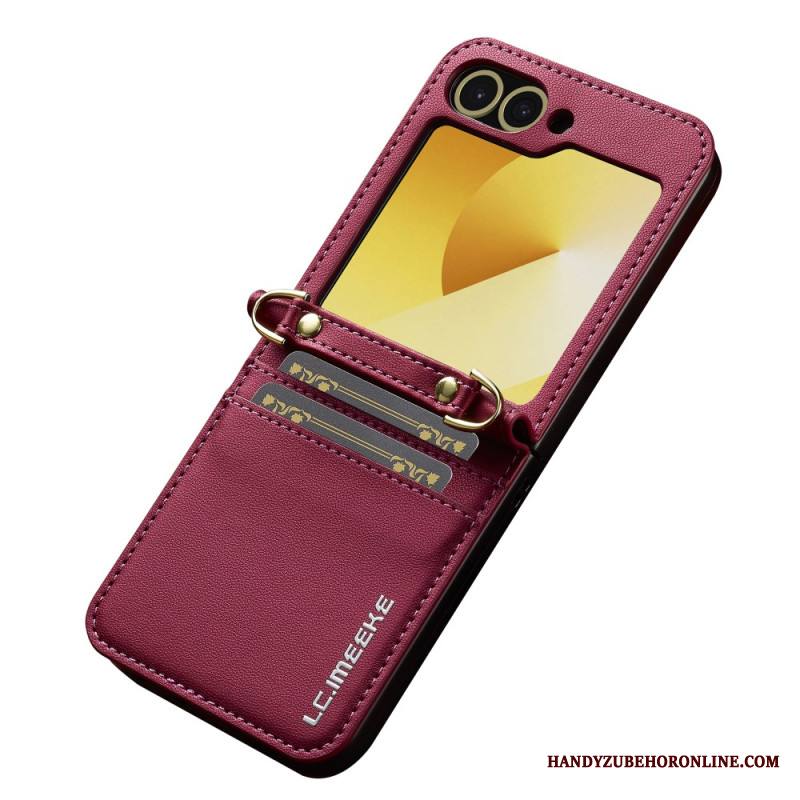 Kuori Samsung Galaxy Z Flip 7 Fe Korttikotelo Ja Pitkä Hihna