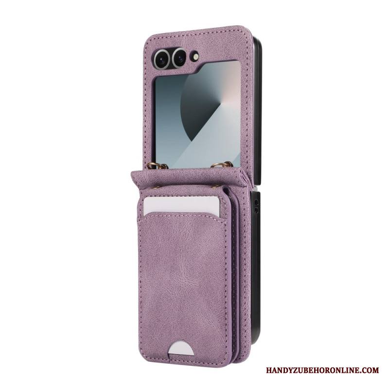 Kuori Samsung Galaxy Z Flip 7 Fe Korttiteline Ja Olkahihna