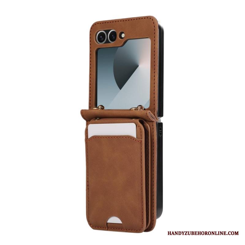 Kuori Samsung Galaxy Z Flip 7 Fe Korttiteline Ja Olkahihna