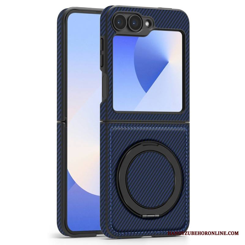 Kuori Samsung Galaxy Z Flip 7 Fe Magneettinen Hiilikuitu Ja Jalusta