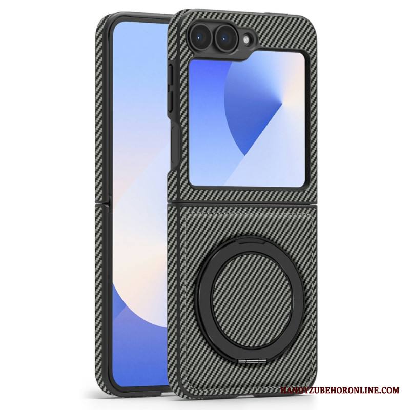 Kuori Samsung Galaxy Z Flip 7 Fe Magneettinen Hiilikuitu Ja Jalusta