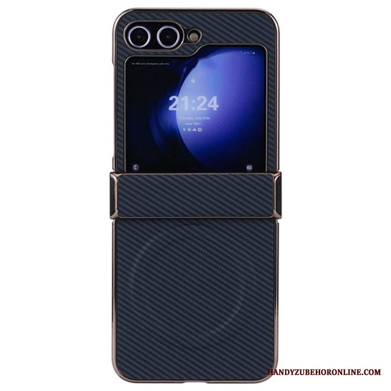 Kuori Samsung Galaxy Z Flip 7 Fe Magneettinen Hiilikuitukuvio Suojakuori