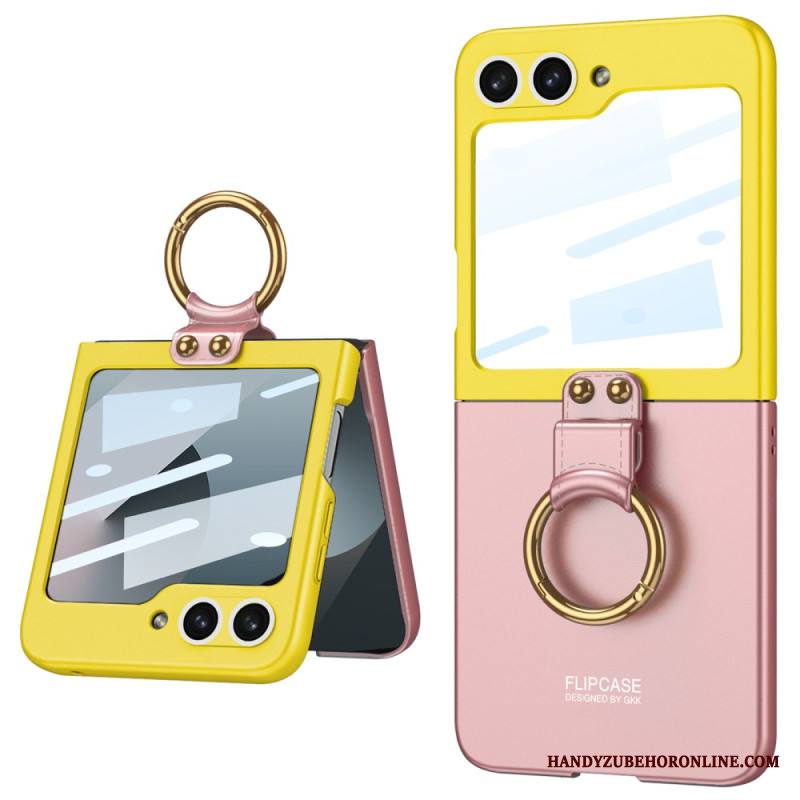 Kuori Samsung Galaxy Z Flip 7 Fe Magneettinen Saranasuoja Ja Kaksivärinen Jalusta Suojakuori