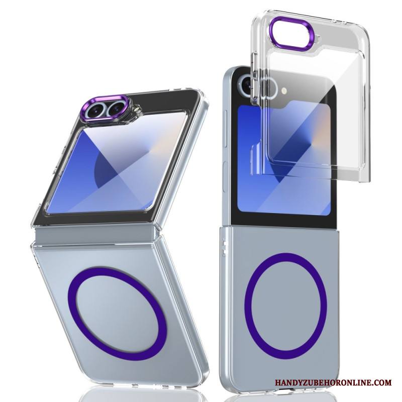 Kuori Samsung Galaxy Z Flip 7 Fe Magsafe-yhteensopiva Läpikuultava Näytönsuojalla